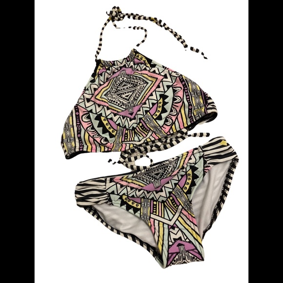 Billabong Girls 2pc Bikini Sz. 7 - Picture 1 of 2